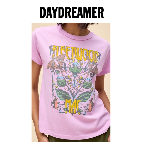 Daydreamer Tops - Daydreamer Fleetwood Mac Butterflies Revers GF Tee